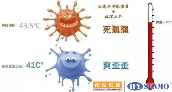 腫瘤細(xì)胞在39℃~40℃時(shí)，其活性受到抑制，又增加凋亡的趨勢(shì)……
